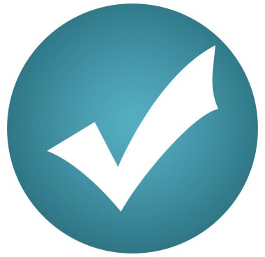 onay işareti işareti web Sticker Button