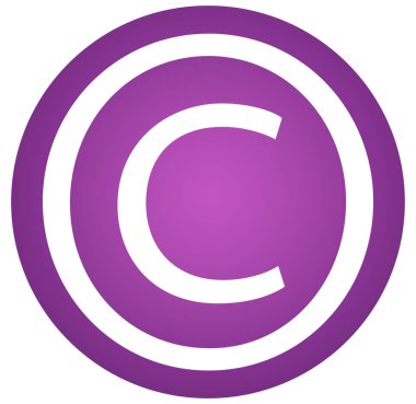 telif hakkı işareti web Sticker Button