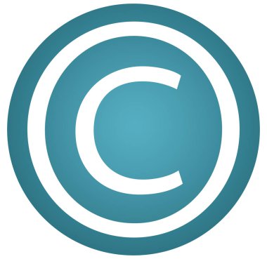 telif hakkı işareti web Sticker Button