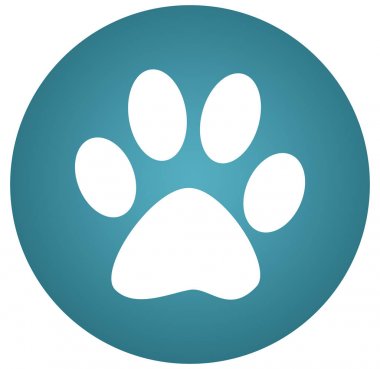 köpekler pençe işareti web Sticker Button