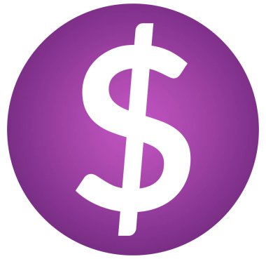 dolar işareti web Sticker Button