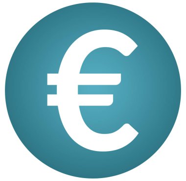 euro işareti web Sticker Button