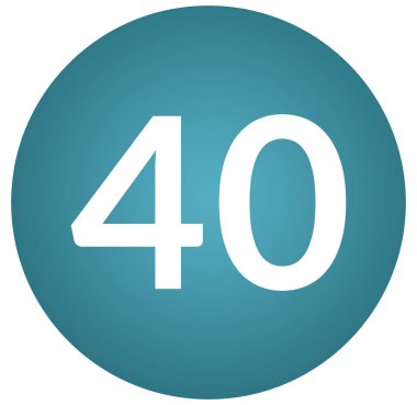 sayı kırk web Sticker Button