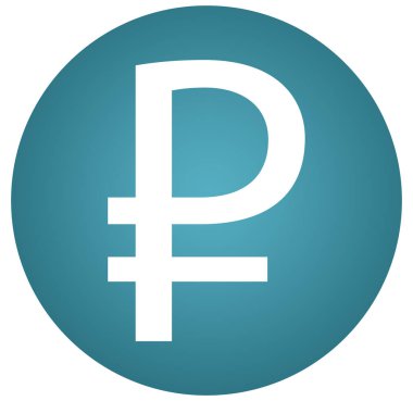 rus rubel para işareti web Sticker Button