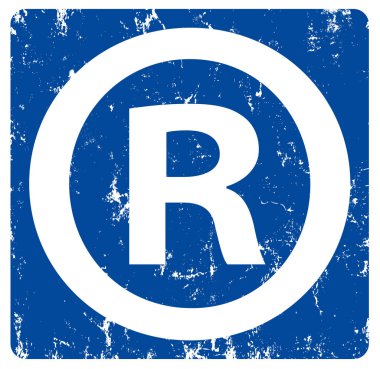 kayıtlı marka işareti web Sticker Button