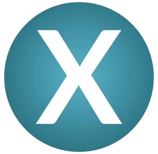 X κουμπί αυτοκόλλητο Web σύμβολο — Φωτογραφία Αρχείου