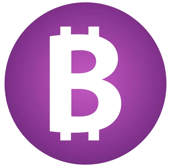 Bitcoin signe web autocollant bouton — Photo