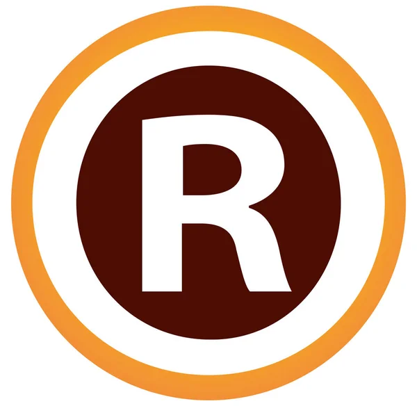 Καταχωρημένο εμπορικό σήμα σύμβολο Web αυτοκόλλητο κουμπί — Φωτογραφία Αρχείου
