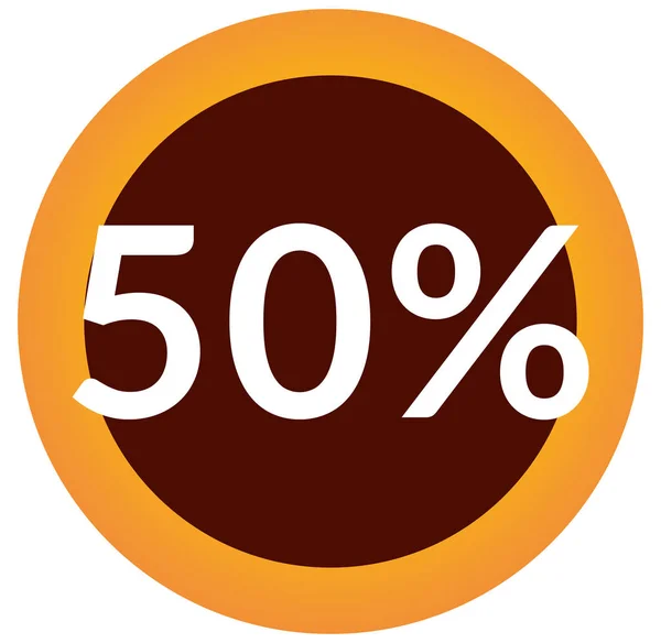 % 50 webové tlačítko štítek — Stock fotografie