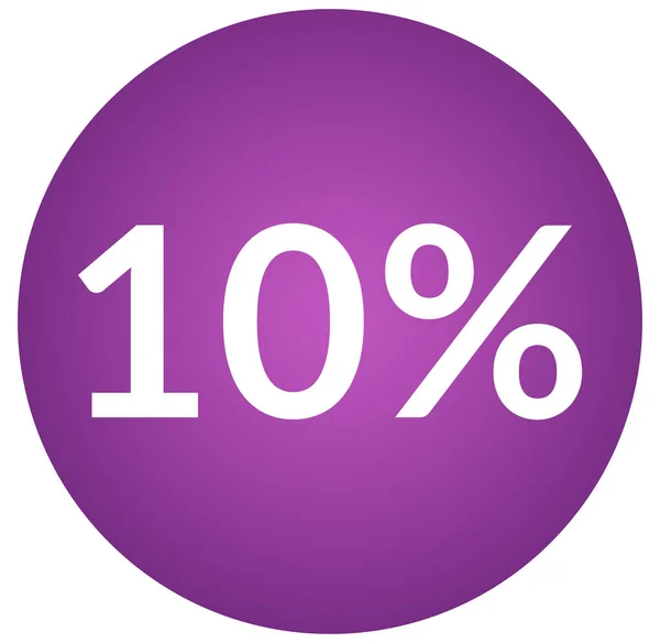 Процентов десять веб-кнопки наклейки — стоковое фото