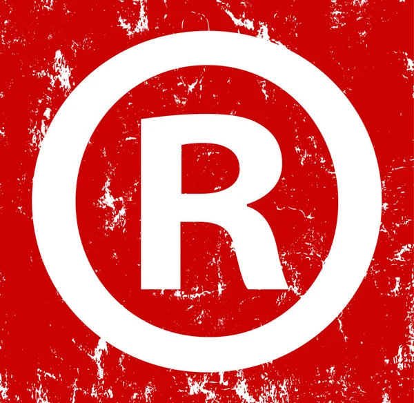 Καταχωρημένο εμπορικό σήμα σύμβολο Web αυτοκόλλητο κουμπί — Φωτογραφία Αρχείου