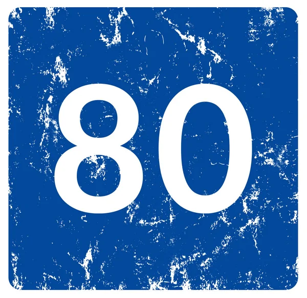 Číslo 80 webové tlačítko štítek — Stock fotografie
