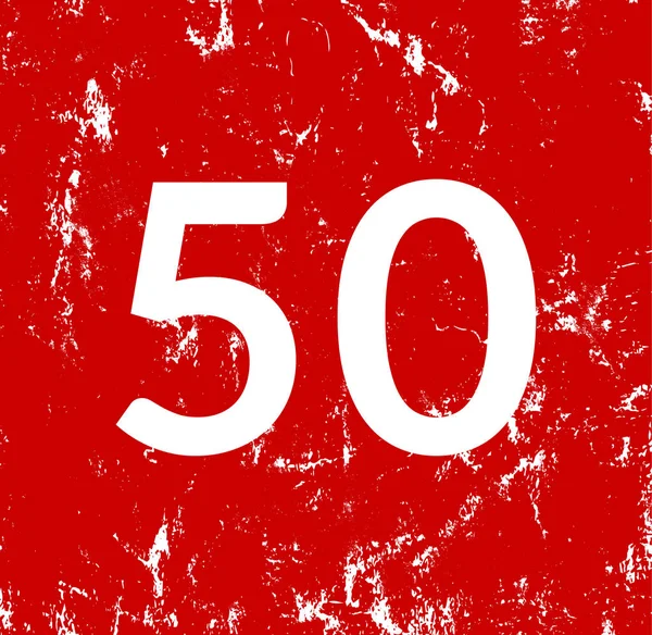 Číslo 50 webové tlačítko štítek — Stock fotografie