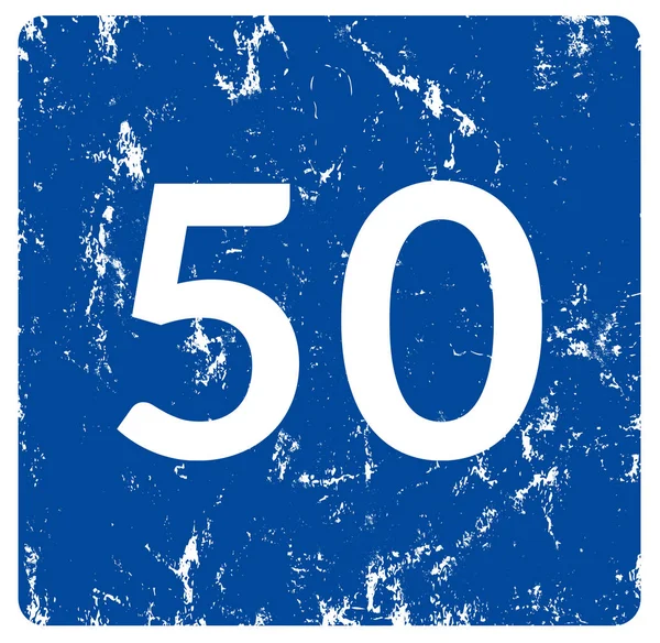 Number fifty web Sticker Button — Stock Photo, Image