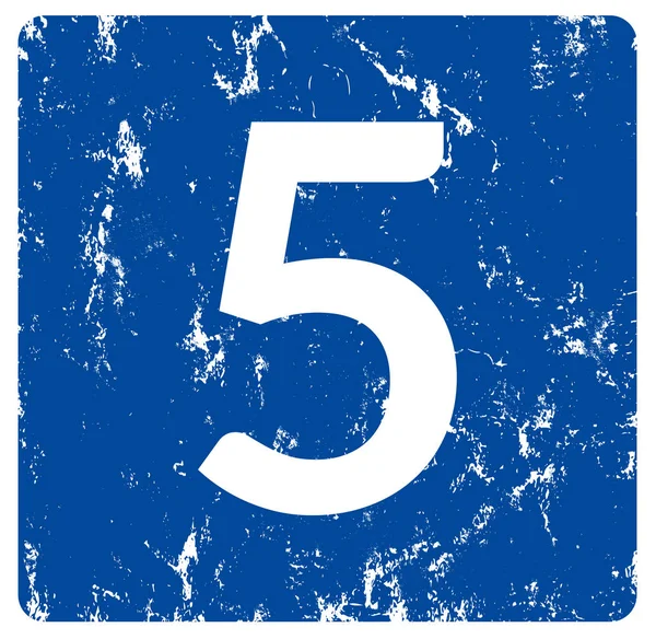Número cinco web adesivo botão — Fotografia de Stock