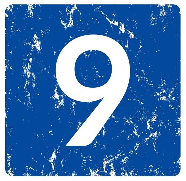 Number nine web Sticker Button — Stock Photo, Image