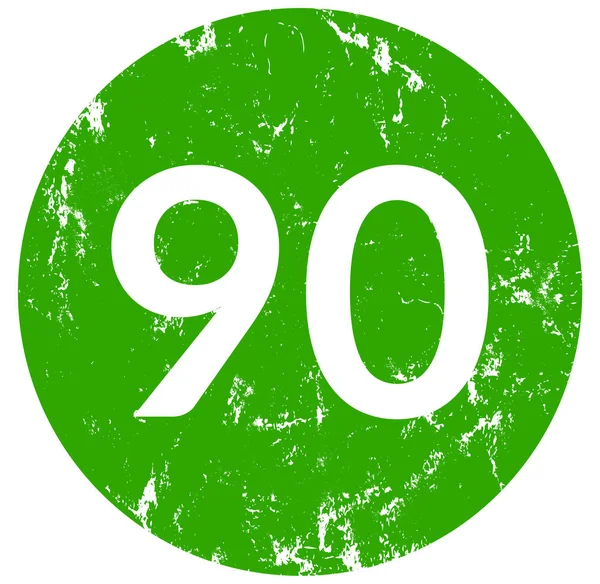 Číslo 90 webové tlačítko štítek — Stock fotografie