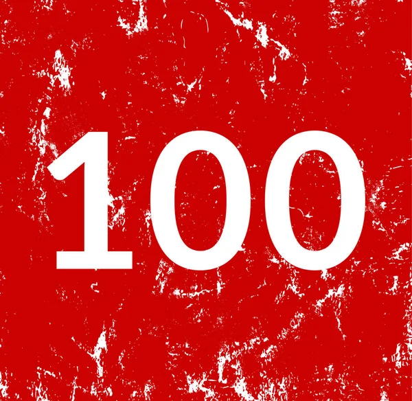 Numer 100 www przycisk naklejki — Zdjęcie stockowe