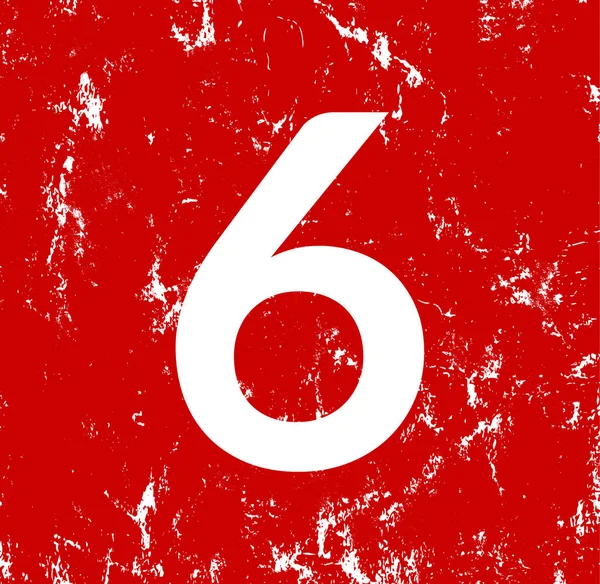 번호 여섯 웹 스티커 버튼 — 스톡 사진