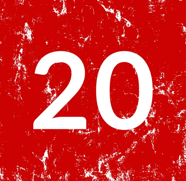 Number twenty web Sticker Button — Stock Photo, Image