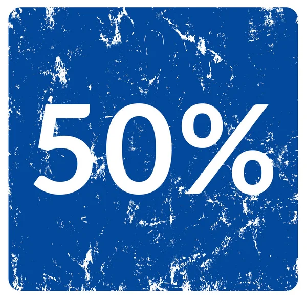 Prozent fünfzig Web-Sticker-Taste — Stockfoto
