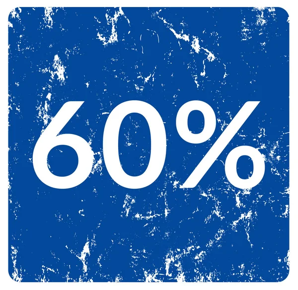 Процентов шестьдесят веб-кнопки наклейки — стоковое фото