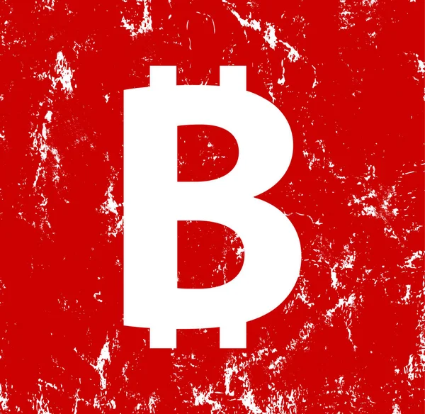 Bitcoin signe web autocollant bouton — Photo