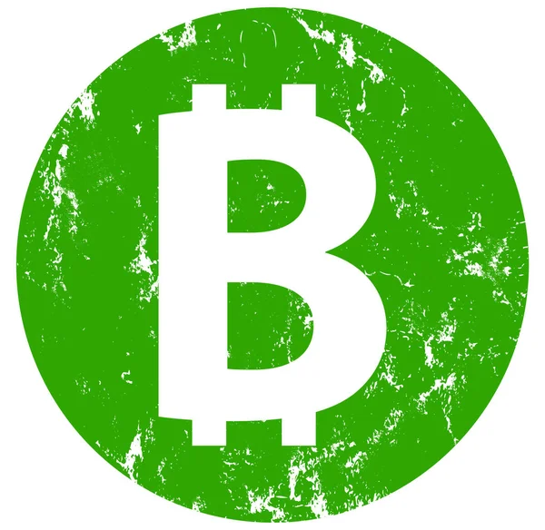 Bitcoin υπογραφή Web αυτοκόλλητο κουμπί — Φωτογραφία Αρχείου