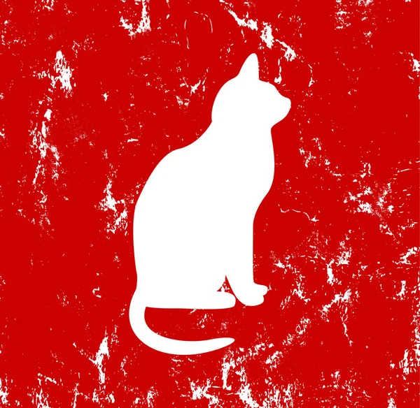 Katze Zeichen Web-Sticker-Taste — Stockfoto