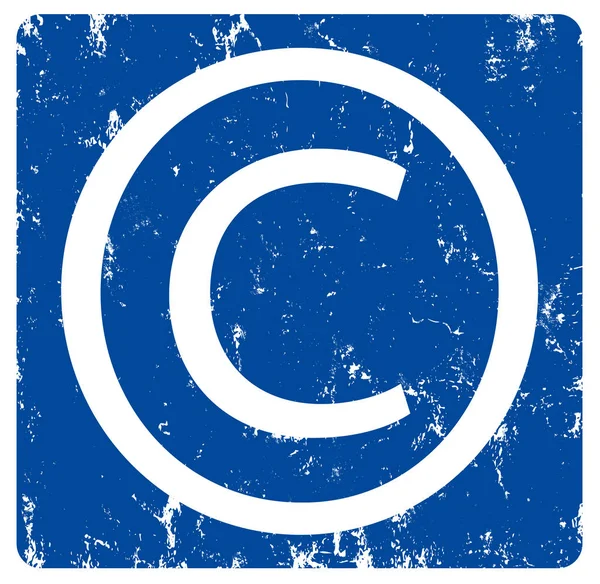 Πνευματικά δικαιώματα σύμβολο Web αυτοκόλλητο κουμπί — Φωτογραφία Αρχείου
