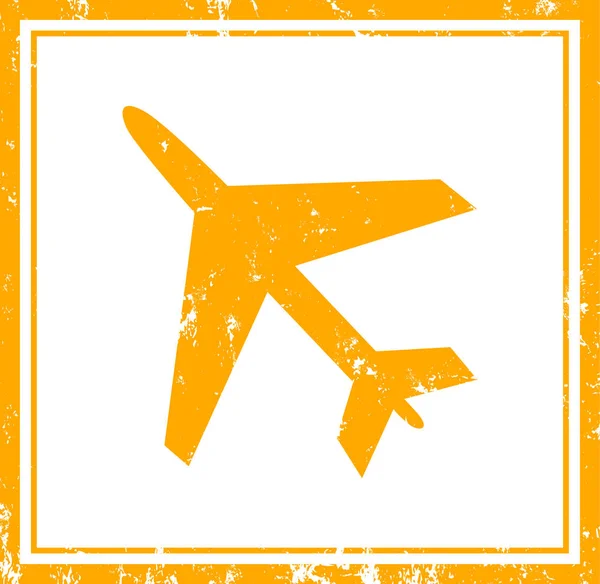 Uçak işareti web Sticker Button — Stok fotoğraf