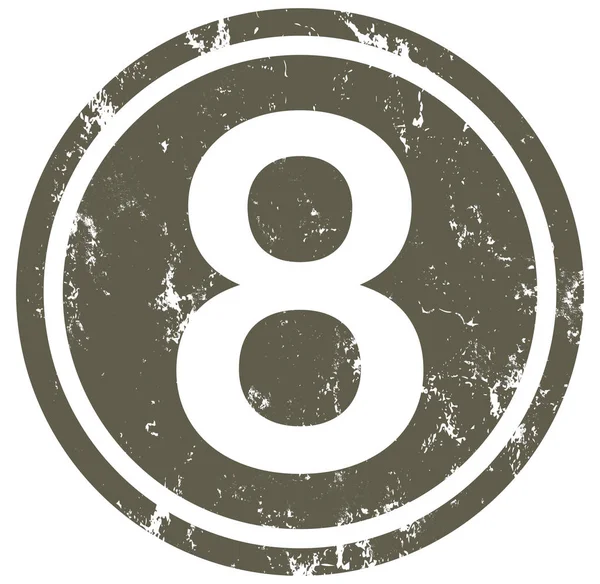 Number eight web Sticker Button — Stock Photo, Image