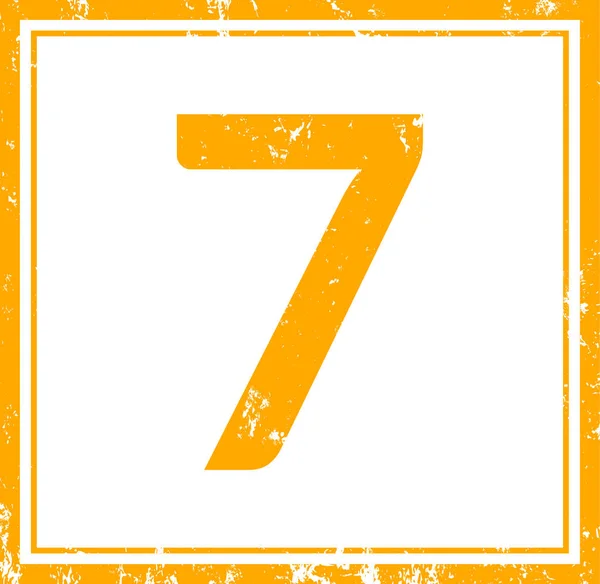 Νούμερο 7 αυτοκόλλητο Web κουμπί — Φωτογραφία Αρχείου