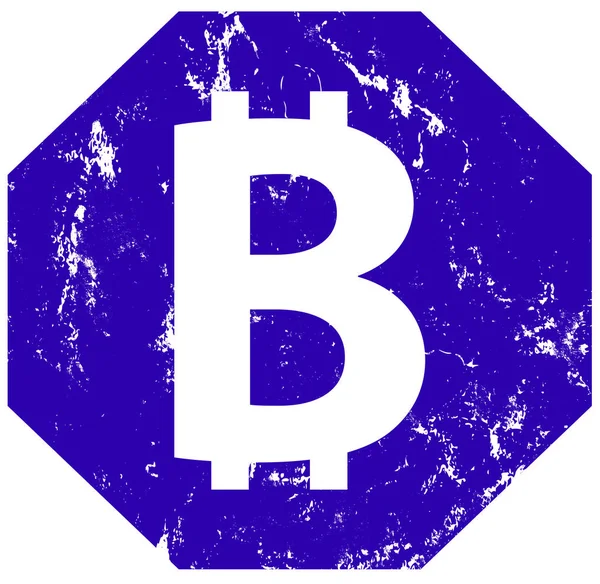 Bitcoin logga Web klistermärke knappen — Stockfoto
