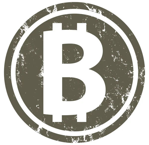 Bitcoin işareti web Sticker Button — Stok fotoğraf