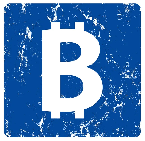 Bitcoin sinal web adesivo botão — Fotografia de Stock