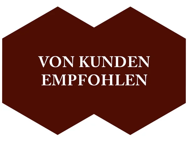 Przycisk naklejki sieciowej von Kunden empfohlen — Zdjęcie stockowe