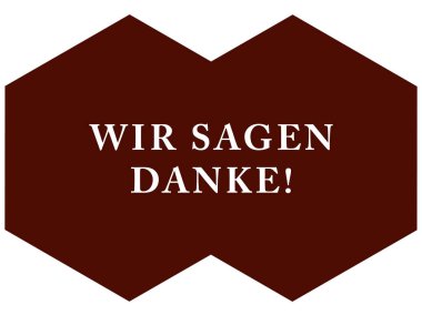 Wir sagen Danke! web Sticker Düğmesi