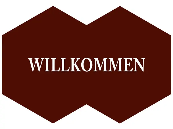 Pulsante adesivo web Willkommen — Foto Stock