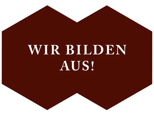 Wir bauen aus! Web-Sticker-Taste — Stockfoto