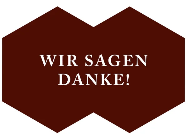 Wir sagen Danke! Web-Sticker-Taste — Stockfoto