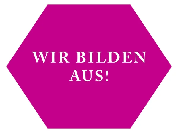 Wir bilden aus! web Sticker Düğmesi — Stok fotoğraf