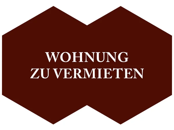 Wohnung zu vermieten web Adesivo Pulsante — Foto Stock