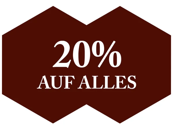 %20 auf Alles web Sticker Buton — Stok fotoğraf