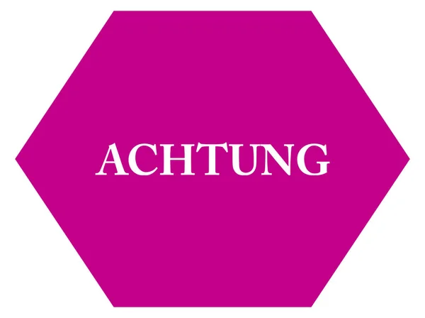 Botão de adesivo web Achtung — Fotografia de Stock