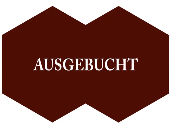 Ausgebucht web Sticker Button — Stockfoto