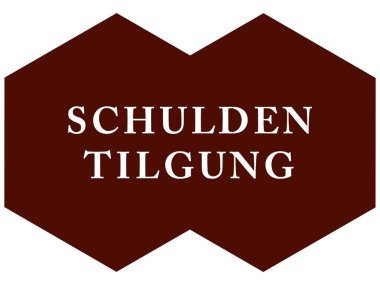  Schulden Tilgung web Sticker Düğmesi