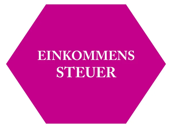 Einkommenssteuer web Sticker Button — Stock Photo, Image