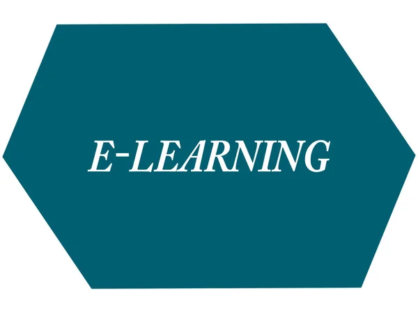 E-Learning Web przycisk naklejki — Zdjęcie stockowe