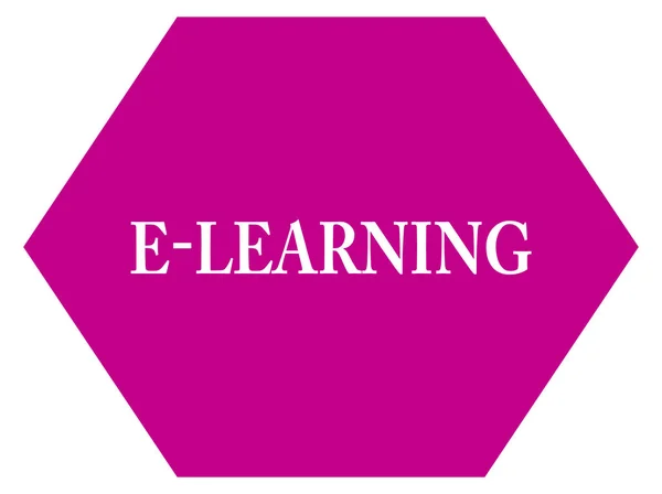 E-Learning Web przycisk naklejki — Zdjęcie stockowe